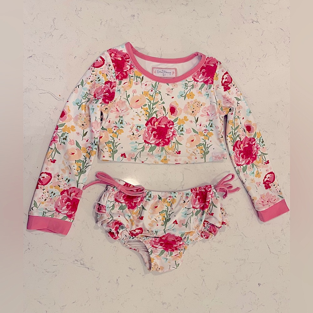 Sweet Honey cropped rashguard swimsuit 5T